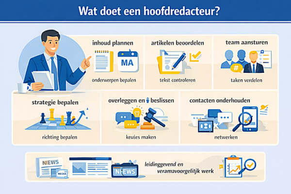 Alles over het beroep hoofdredacteur Wat doet een hoofdredacteur